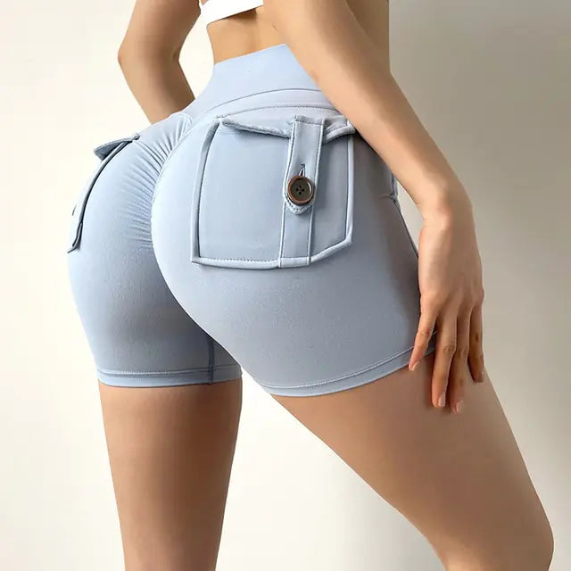 High Waist Workout Push Up Shorts