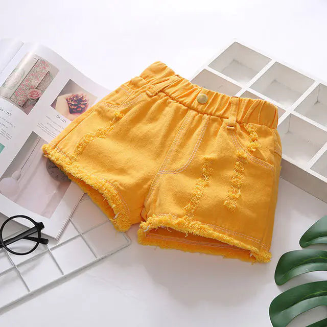 New Western Style Girls Denim Shorts