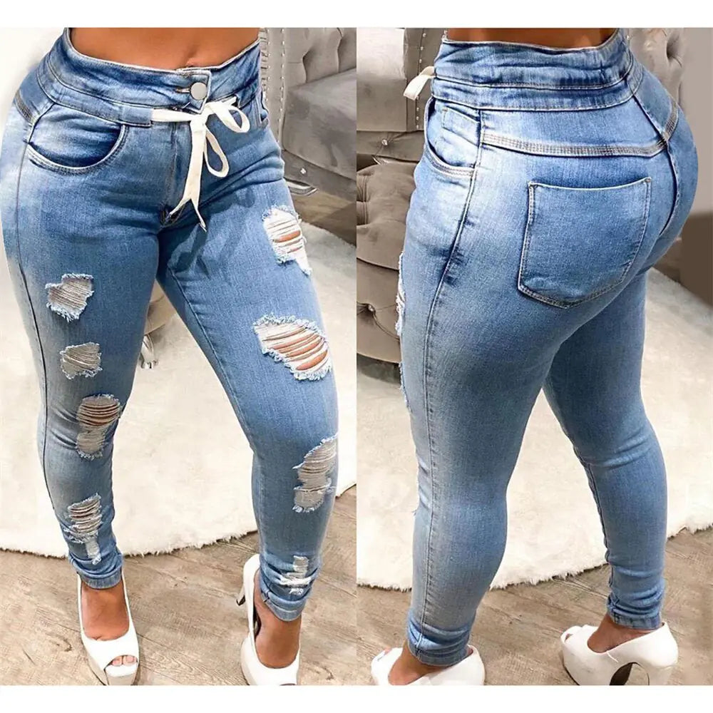 Mid Rise Distressed Jean