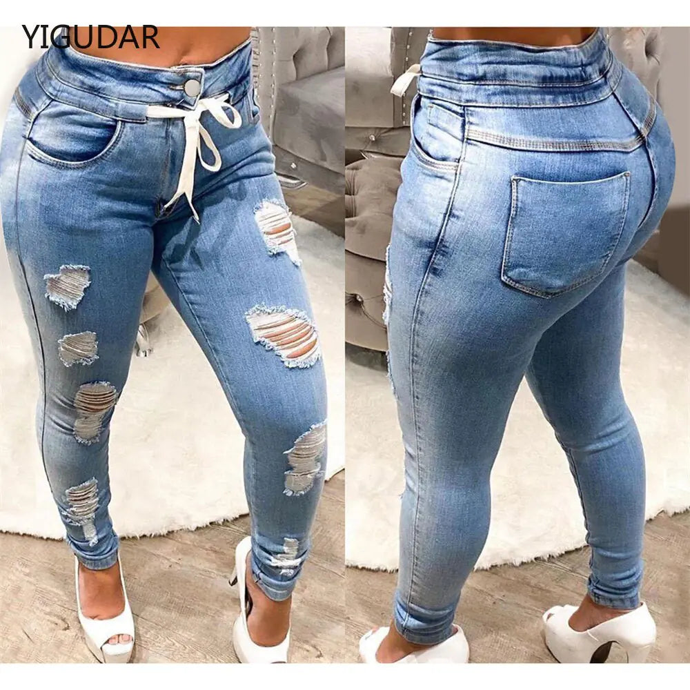 Mid Rise Distressed Jean