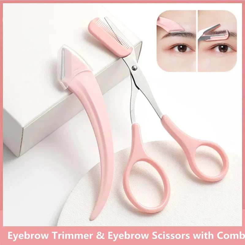 Eyebrow Trimming Scissors With Comb